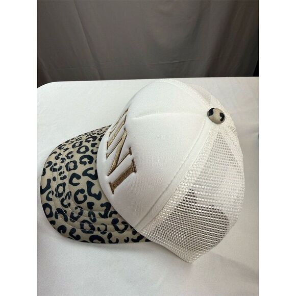 MAMA & MINI Matching Trucker Hats Set Womens One Size White Leopard 2pc main image 9